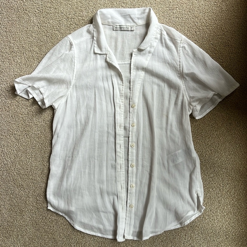 Abercrombie Short Sleeve Button-up Blouse